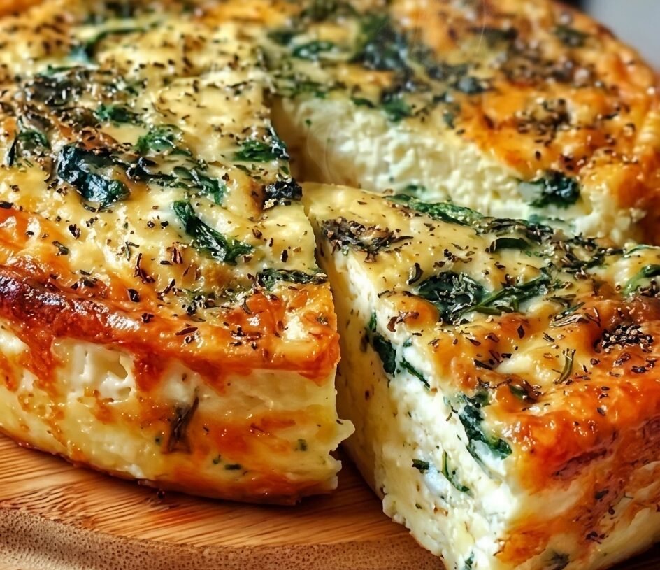 � Cottage Cheese & Spinach Crustless Quiche