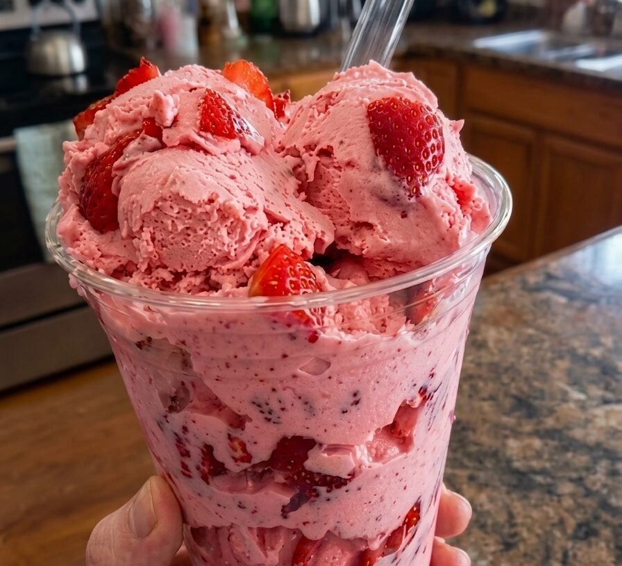 Strawberry Ice Cream Sundae