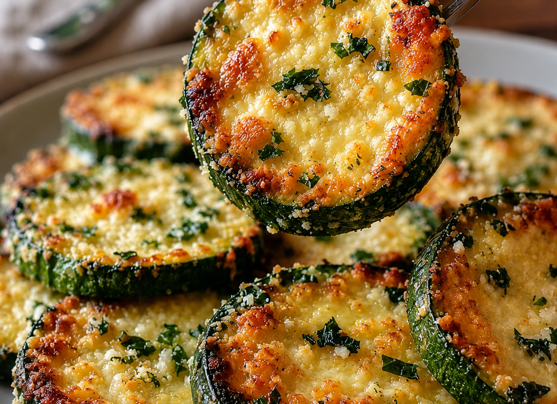 Baked Parmesan Zucchini Rounds
