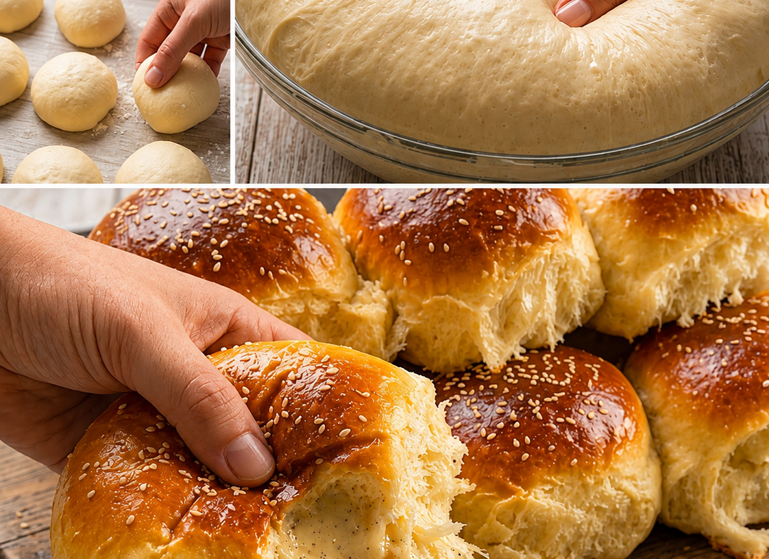 Cream Cheese Filled Brioche Rolls