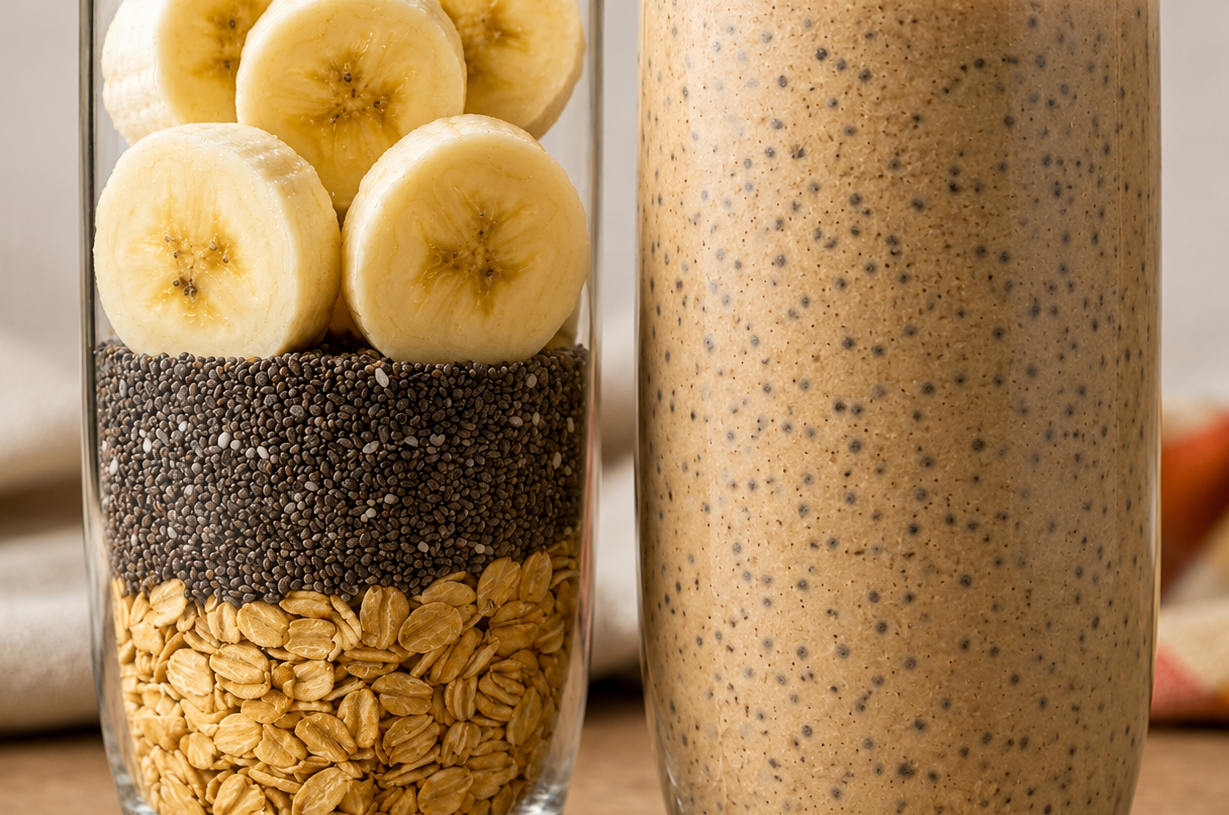 Blended Chia Banana Smoothie
