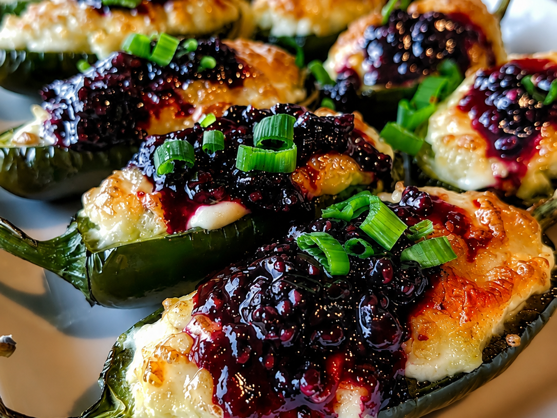 Blueberry Brie Jalapeño Poppers