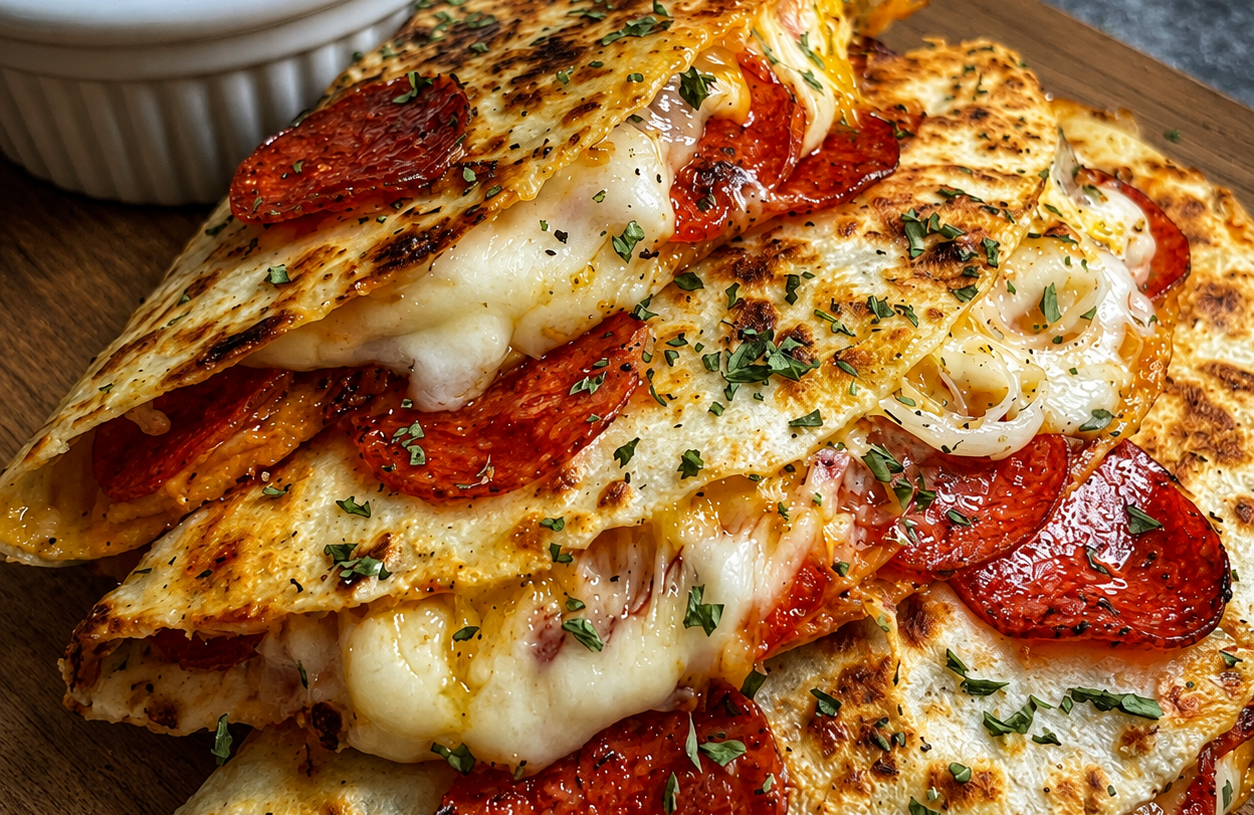 Pepperoni Pizza Quesadillas