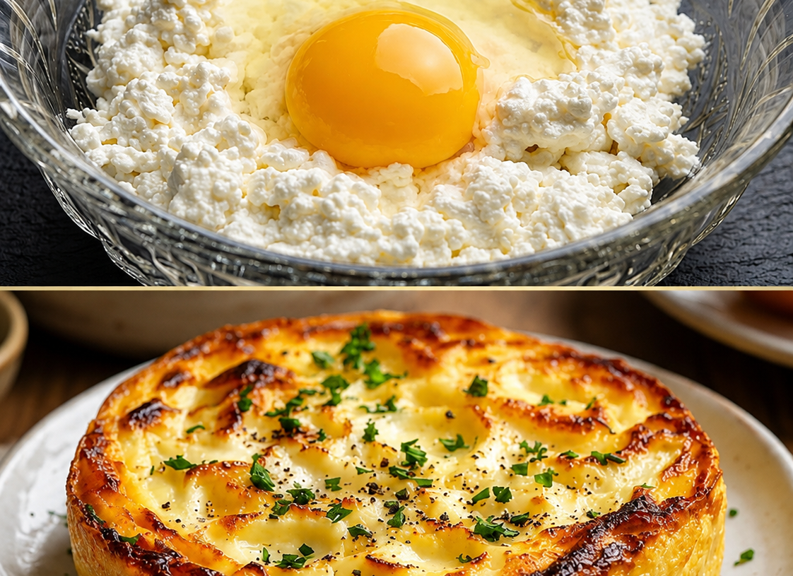 Baked Cottage Cheese Eggs