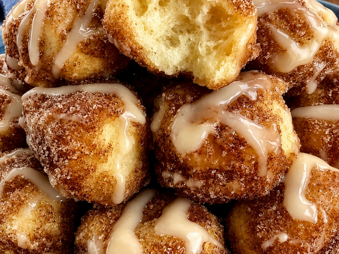 Cinnamon Sugar Glazed Donut Bites