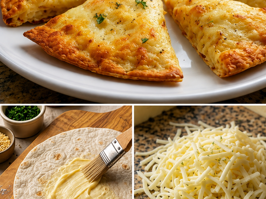 Air Fryer Cheesy Tortilla Garlic Bread