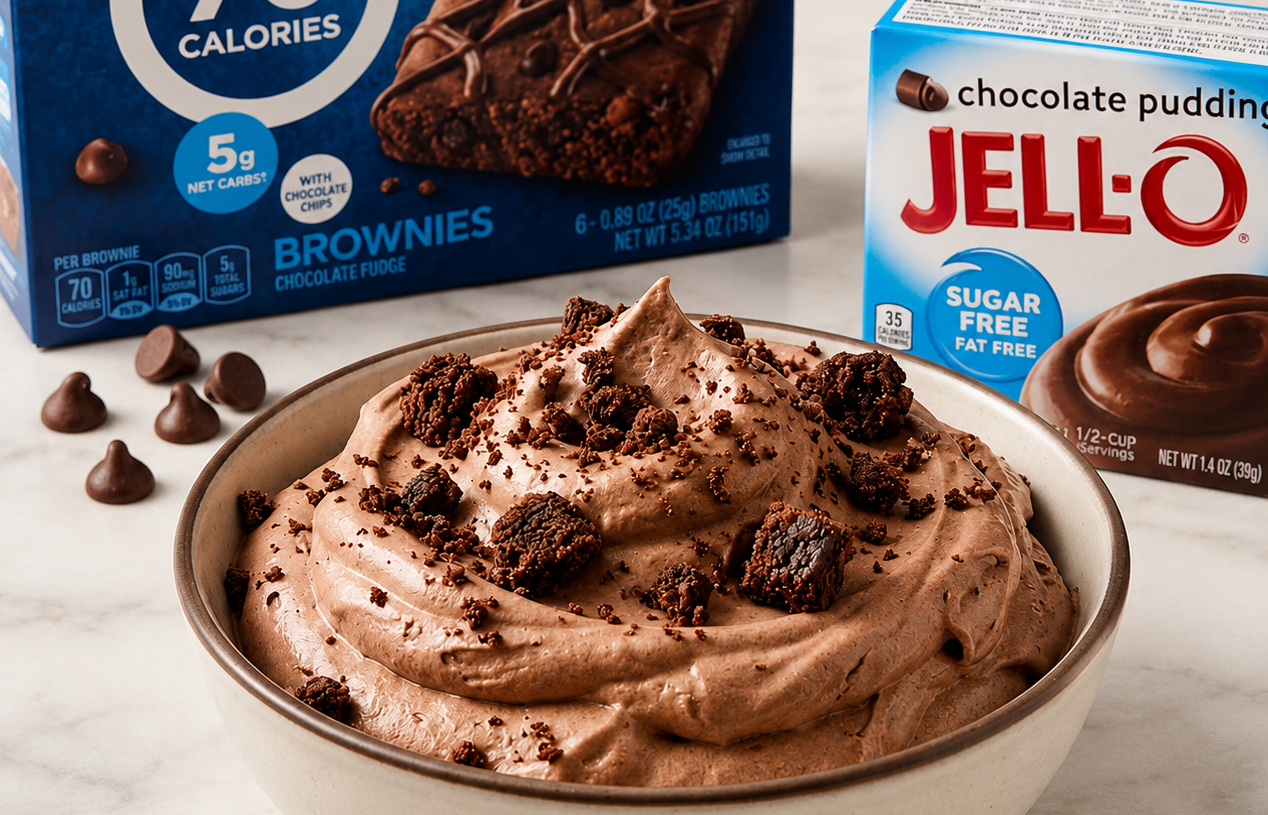 No Bake Chocolate Brownie Cool Whip