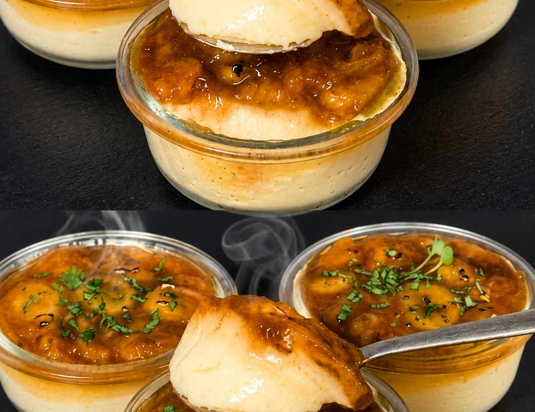 Caramelized Banana Custard Pudding