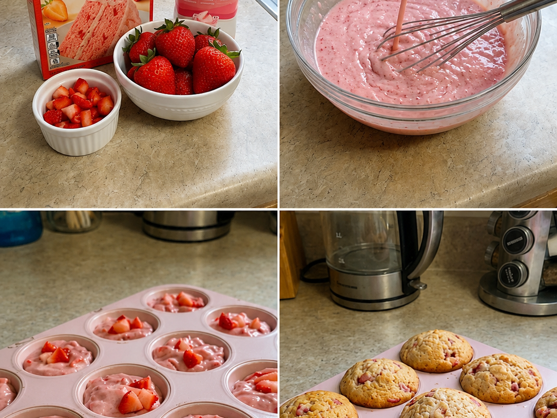 Strawberry Protein Muffins