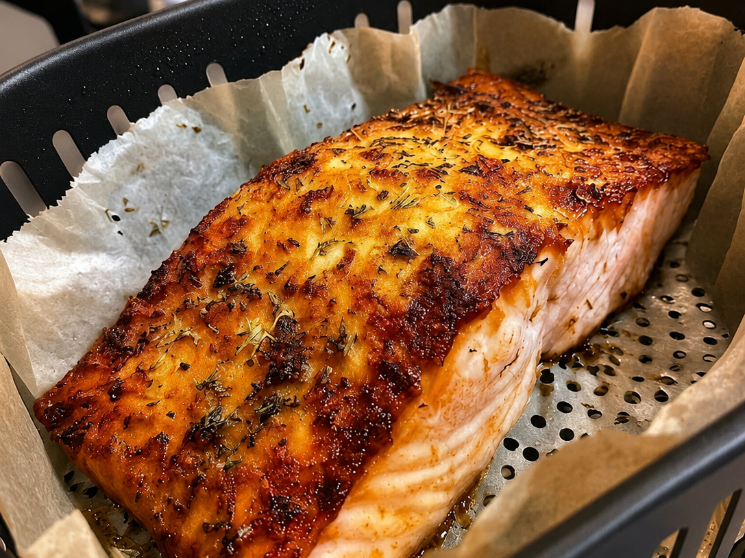 Air-Fryer Garlic Butter Salmon