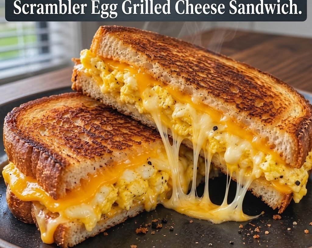 Scrambled Egg Grilled Cheese Sandwich