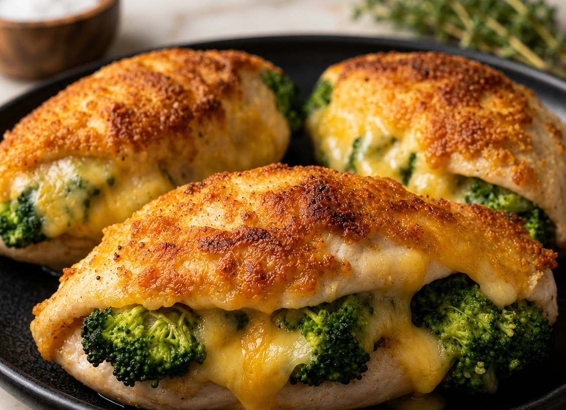 Chicken & Broccoli Stuffed with Cheese