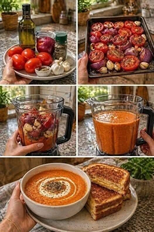 Roasted Tomato & Garlic Soup