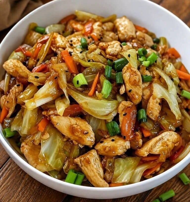 Asian-Inspired Chicken & Cabbage Stir-Fry
