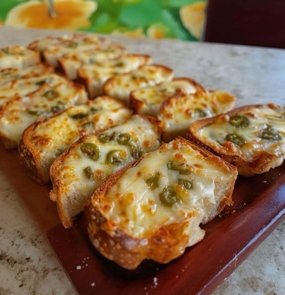 Cheesy Jalapeño Garlic Toast