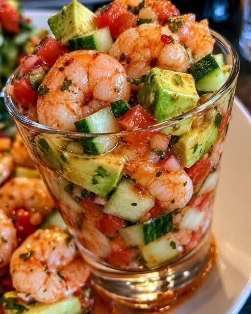 Shrimp Avocado Cucumber Salad