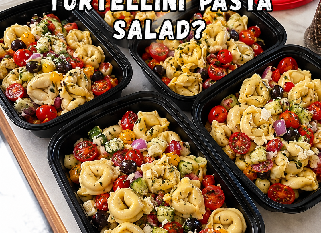 🍤 Tortellini & Shrimp Pasta Salad with Crisp Veggies and Zesty Dressing