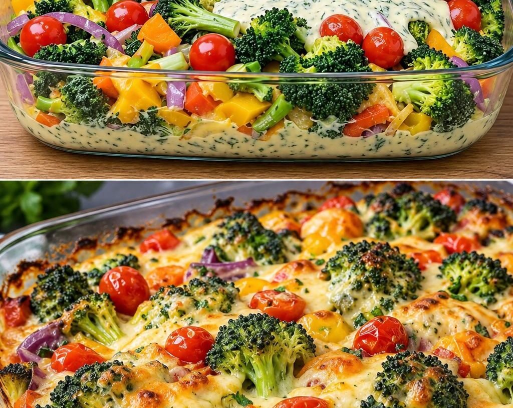 🥦🧀 Creamy Cheesy Broccoli & Vegetable Casserole