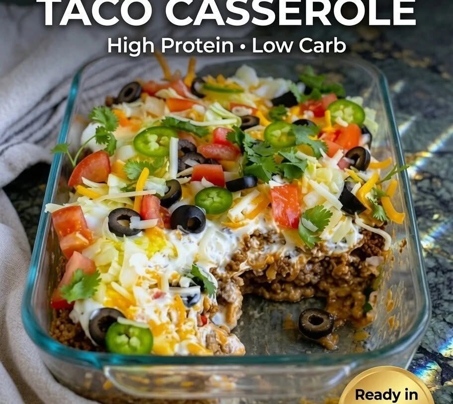 🌮 High-Protein Taco Casserole
