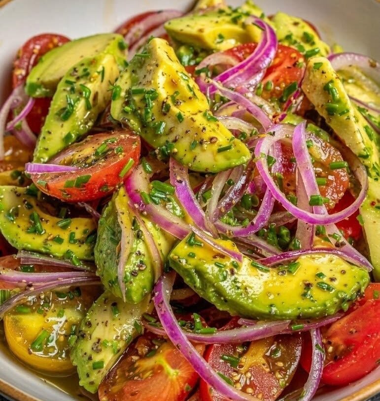 Easy Avocado Tomato Onion Salad