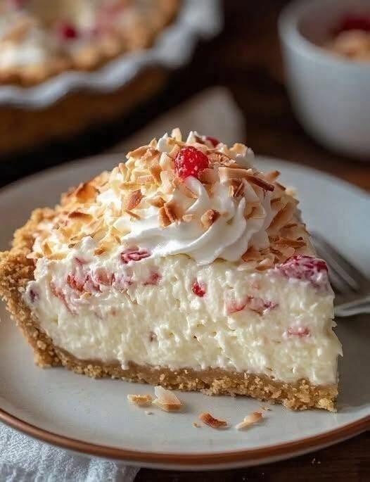 Coconut Raspberry Cream Pie