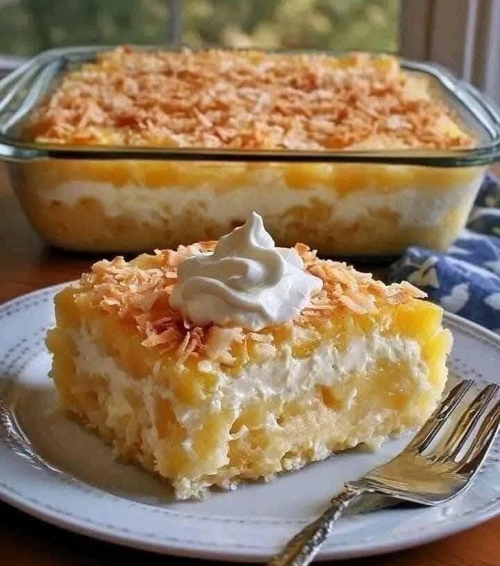 Pineapple Coconut Cream Cake
