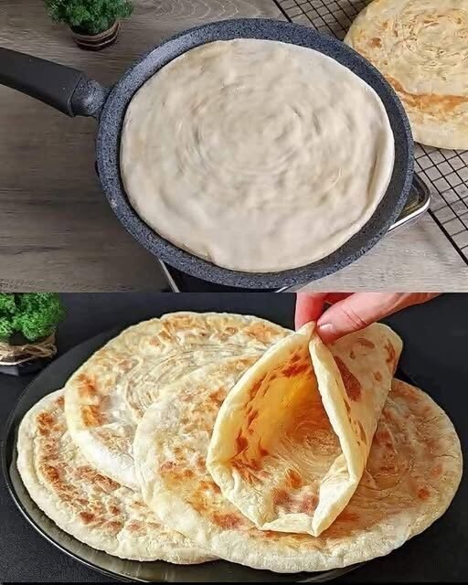 🫓 Homemade Soft and Flaky Flatbread Recipe